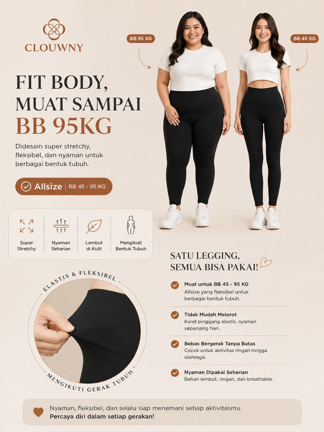 Basic Legging - Soft Pink